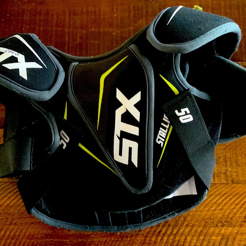 STX Lacrosse shoulder and elbow pads